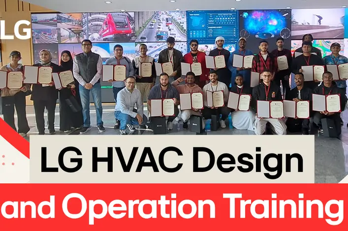 The LG HVAC training program offers a comprehensive curriculum designed to provide students with hands-on experience in HVAC Design and Operation. Image Courtesy: LG