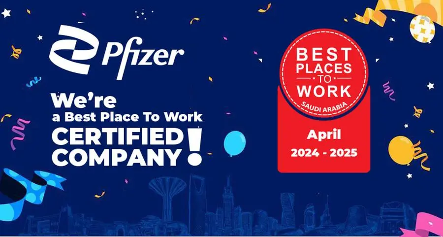 Pfizer Saudi certified as the Best Place To Work in Saudi Arabia for 2024
