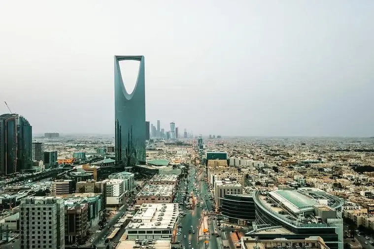 Riyadh, Saudi Arabia Aerial view of Riyadh downtown with landscape view for olaya district and king fahad street. Getty Images Image used for illustrative purpose. , Getty Images