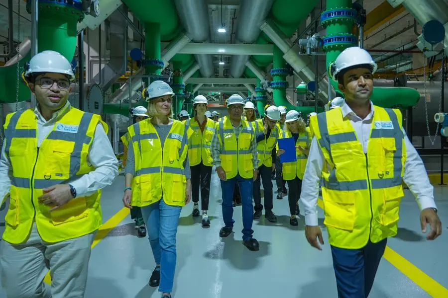 The delegation during their Downtown Dubai Cooling plant visit. Image courtesy: Danfoss