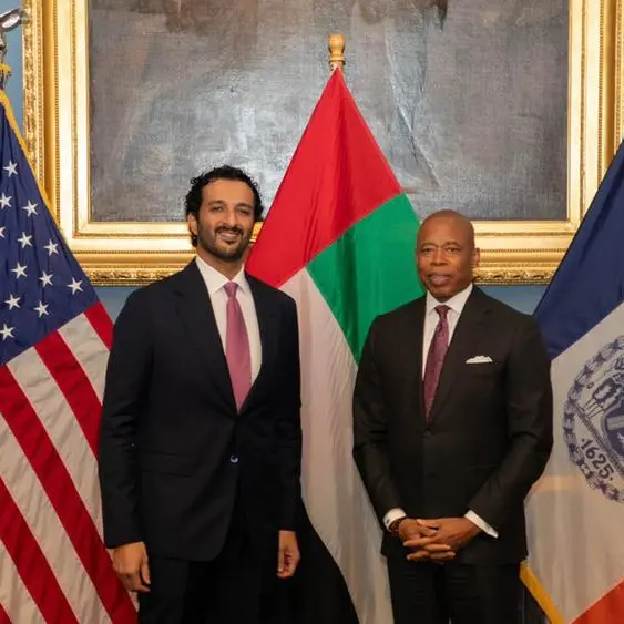 H.E. Bin Touq meets with the Mayor of New York City to explore strengthening of cooperation in new & sustainable economic sectors