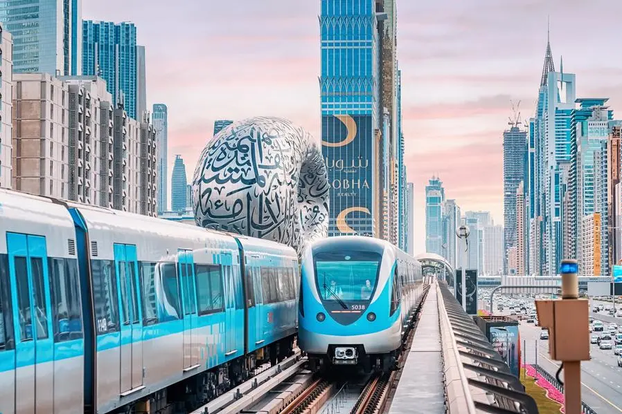 <p>A view of Dubai Metro trains.&nbsp;Image courtesy - Dubai Media Office&#39;s X (formerly Twitter) handle.</p>\\n
