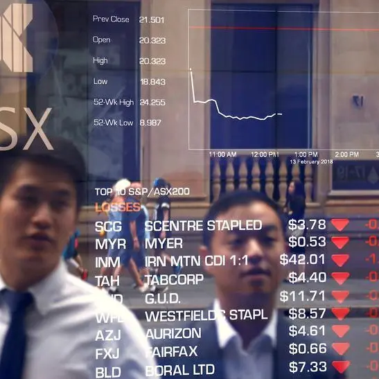 Australian shares fall for third day on hawkish c.bank, weak growth