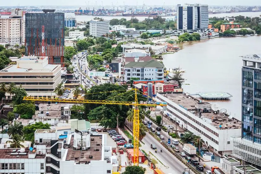 Lagos, Nigeria - Aerial view to Victoria Island roads and bridges. Getty Images Image used for illustrative purpose. , Getty Images