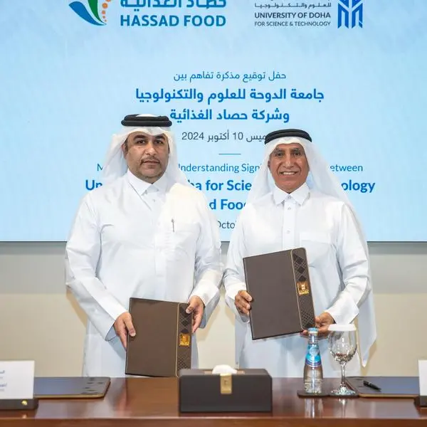 University of Doha for Science and Technology signs MoU with Hassad Food Company