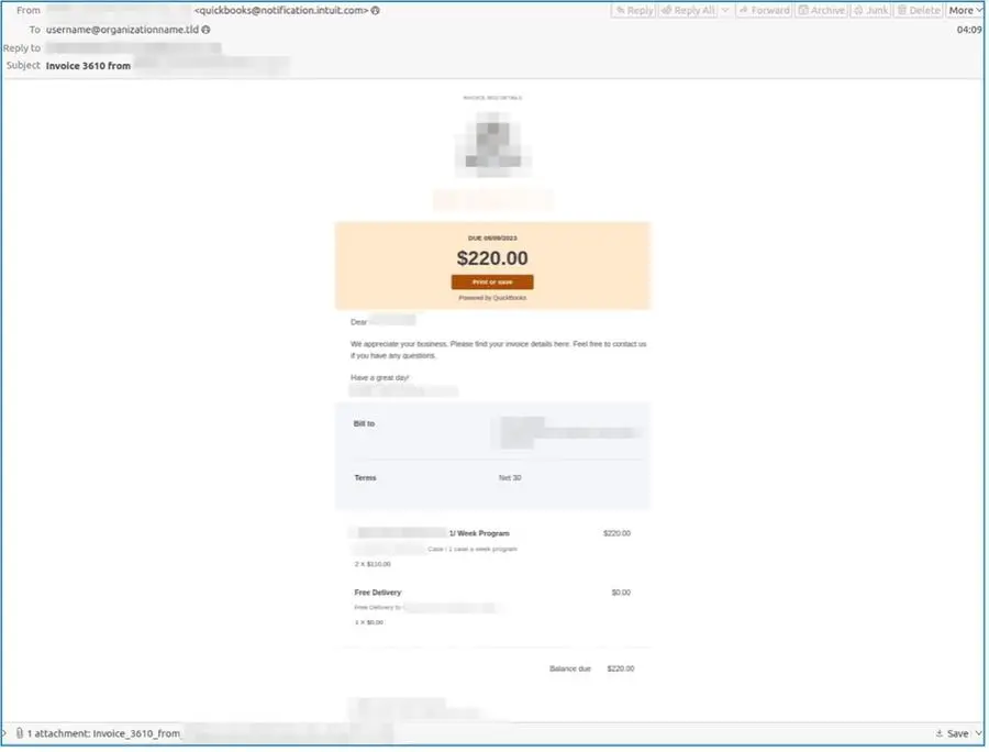Photo 2- Example email used in the 11 July campaign