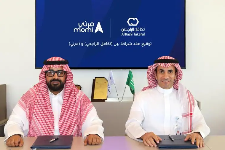From the left: Shehail Abdulaziz Al-Shehail, Morni managing director, Saud Ghonaim Al Ghonaim, Chief Executive Officer at Takaful Al Rajhi. Image Courtesy: Morni