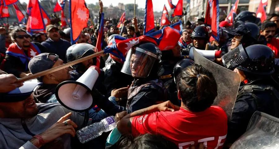 Nepal riot police rout protesters seeking restoration of monarchy