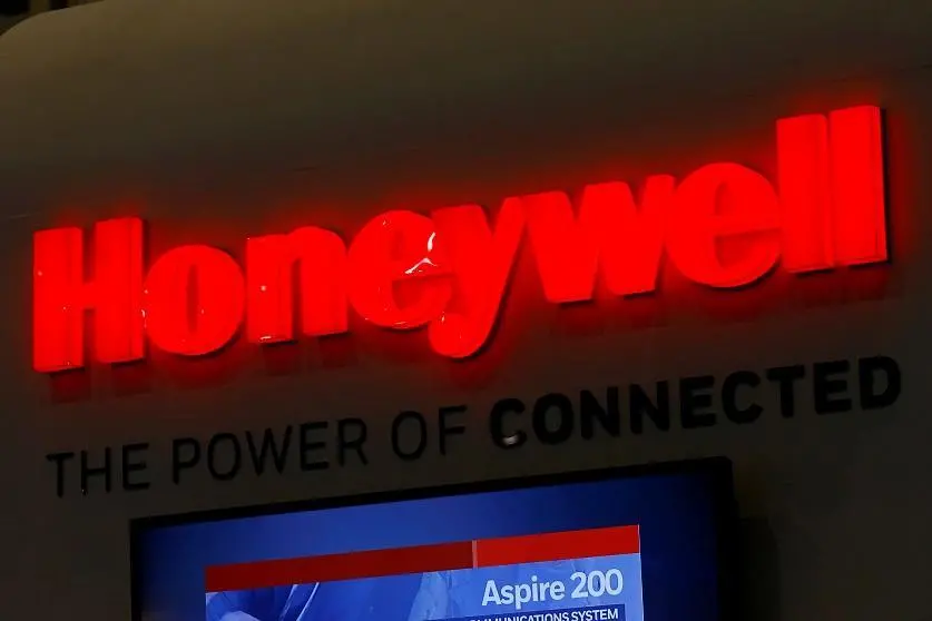 Image used for illustrative purpose. A logo of Honeywell is pictured on their booth during the European Business Aviation Convention & Exhibition (EBACE) in Geneva, Switzerland, May 22, 2017. , Reuters Images/Denis Balibouse