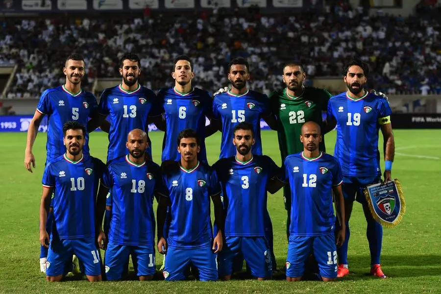 KUWAIT CITY, KUWAIT - SEPTEMBER 10: Players of Kuwait pose for team photograph during the FIFA World Cup Qatar 2022 and AFC Asian Cup China 2023 Preliminary Joint Qualification Round 2 match between Kuwait and the Australia Socceroos at Kuwait Club Stadium on September 10, 2019 in Kuwait City, Kuwait. (Photo by Tom Dulat/Getty Images) , Getty Images