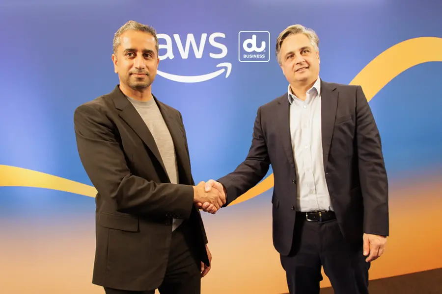 du, from Emirates Integrated Telecommunications Company (EITC), today announced a new partnership with Amazon Web Services (AWS) at the Mobile World Congress (MWC) in Barcelona. Image courtesy: du