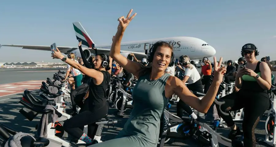 DXB and CRANK take fitness to new heights with high-energy runway ride