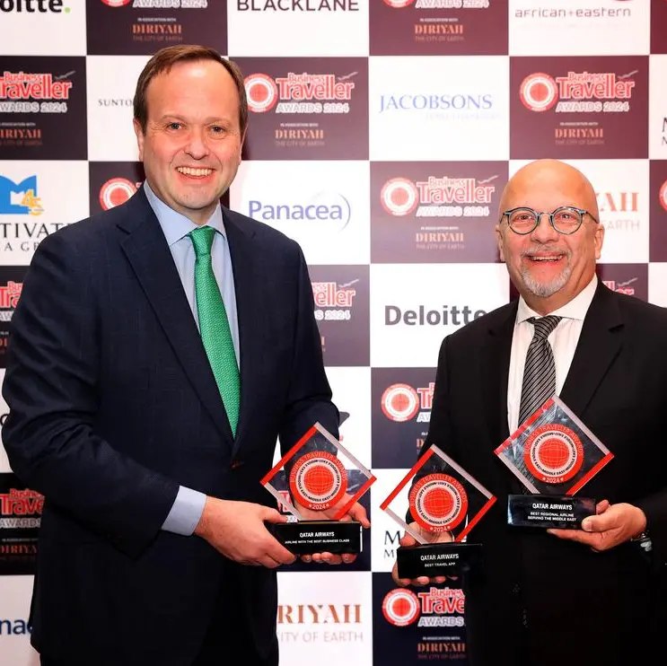 Qatar Airways takes home the ‘Best Regional Airline Serving in the Middle East’, ‘Airline with the Best Business Class’ and ‘Best Travel App’ accolades