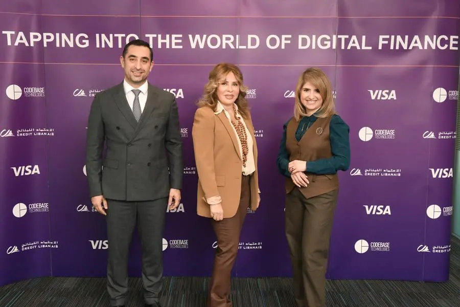 (from left to right): Mario Makary - Visa\\u2019s Country Manager in Levant, Mrs. Randa Bdeir - Deputy General Manager and Head of Electronic Payment at Credit Libanais, Maya Bouali - Territory Sales Manager Middle East & North Africa at Codebase Technologies