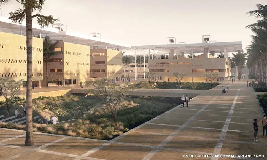 Rendering of the new UFE campus in Shorouk City, New Cairo