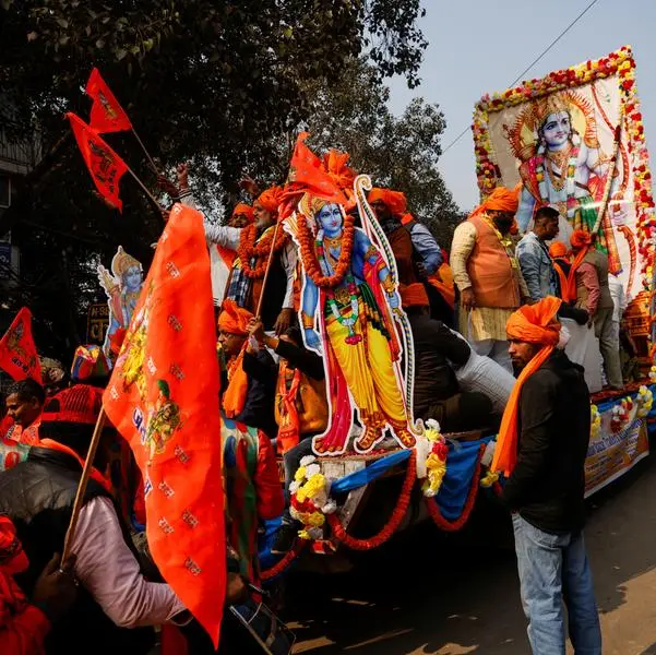 Indian devotees splurge on jets, gold idols as Hindu temple opens