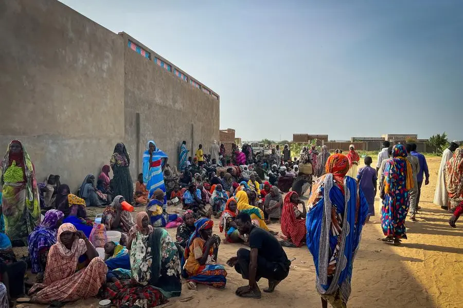 Sudanese refugees gather as Doctors Without Borders (MSF) teams assist the war wounded from West Darfur, Sudan, in Adre hospital, Chad June 16, 2023 in this handout image. Courtesy of Mohammad Ghannam/MSF/Handout via REUTERS