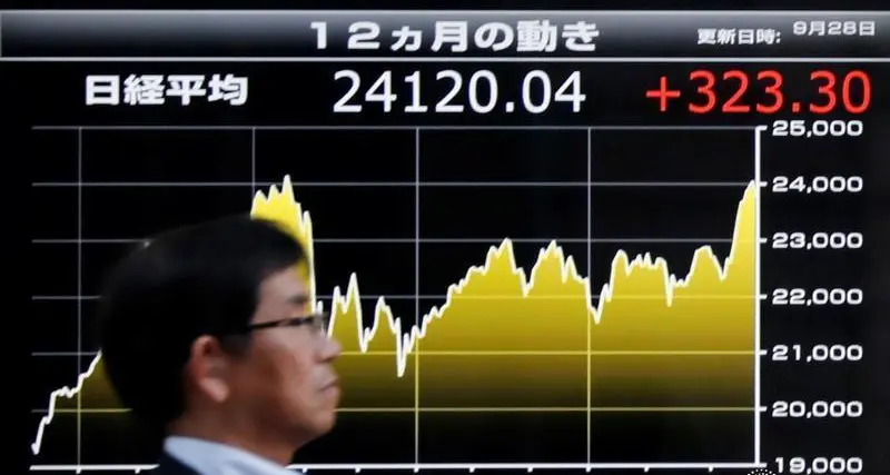 Nikkei powers to Japan's 1990 'bubble' era high