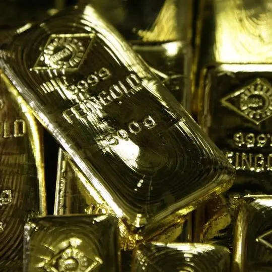 Gold hovers near record high as market focus turns to US data, Fed minutes