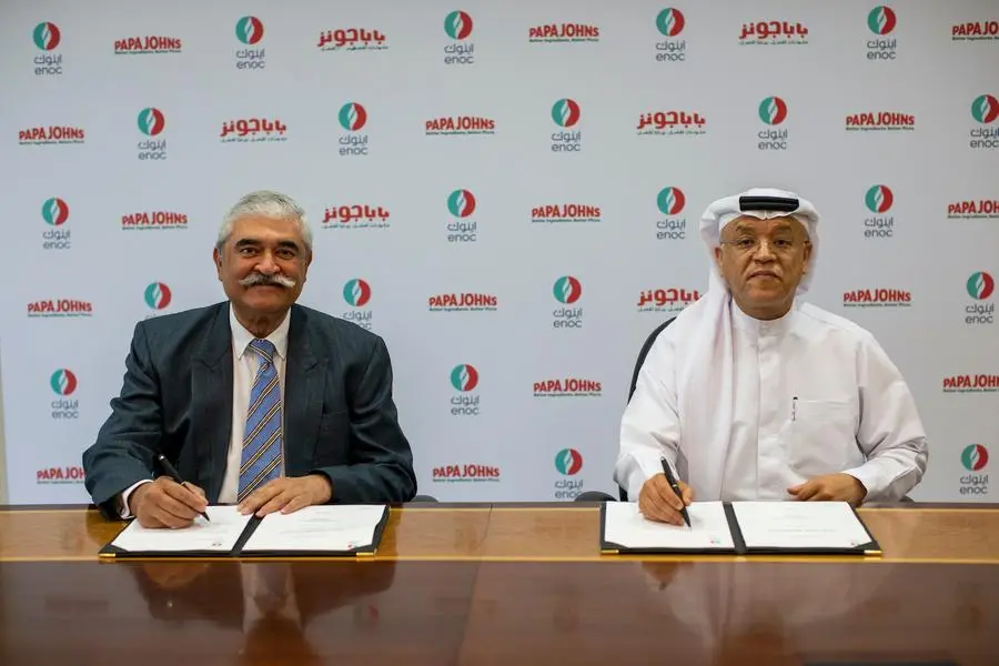 Papa John\\'s new outlets will be located at multiple ENOC food courts.