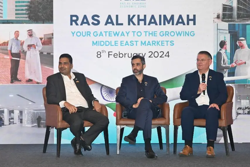 <p>RAKEZ team interacts with Indian investors during a business meet in Mumbai</p>\\n