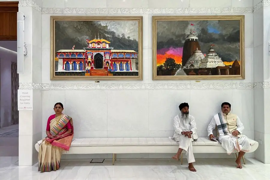 People visit the newly inaugurated Hindu Temple in Dubai, United Arab Emirates, October 4, 2022. REUTERS/Rula Rouhana