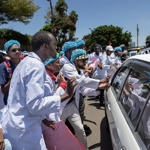 Hundreds of Kenya doctors join protest in support of strike