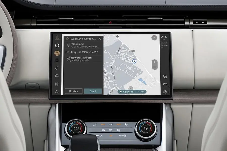 Jaguar LandRover - what3words navigation system