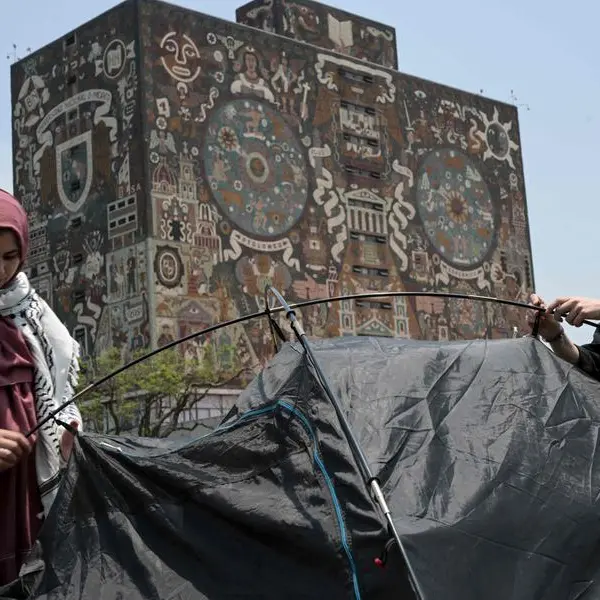 Pro-Palestinian students camp out at Mexico's largest university