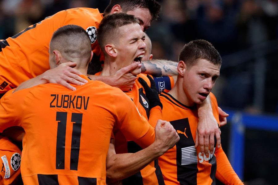 For Shakhtar Donetsk in the Champions League, representing Ukraine