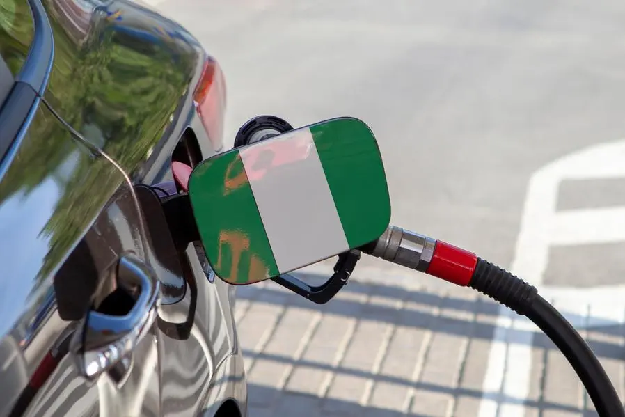 Flag of Nigeria on the car\\'s fuel tank filler flap. Getty Images Image used for illustrative purpose.