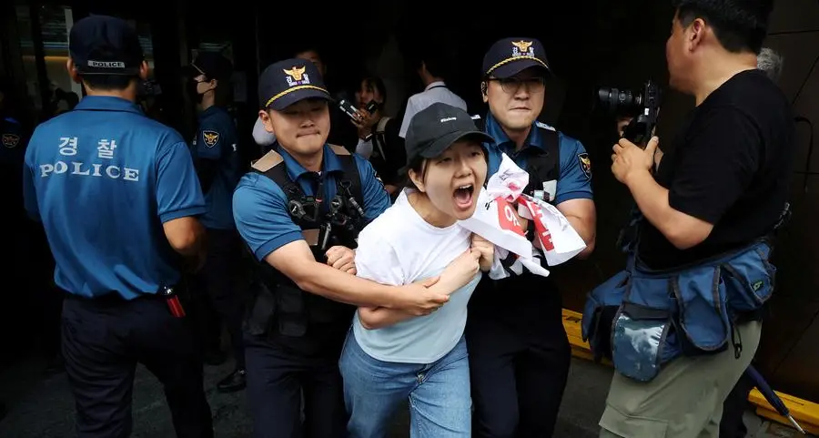 S.Korea police arrest 16 Fukushima protesters targeting Japan embassy