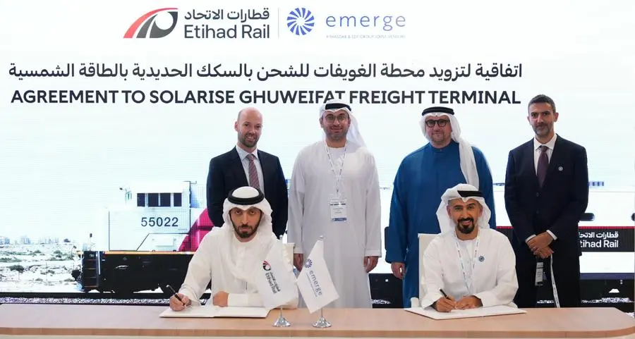 Etihad Rail and Emerge sign landmark solar power deal at Global Rail 2024