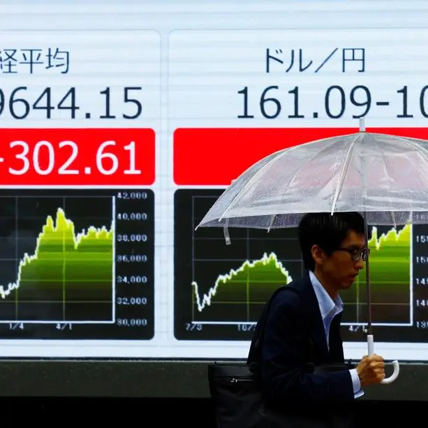 Tech slump knocks Asia shares, yen towers at 2-1/2-month peak
