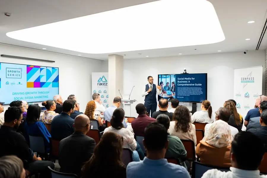 Ras Al Khaimah Economic Zone (RAKEZ) hosted a workshop \\u2018Harnessing the power of social media for business growth\\u2019, packed with tools to help its business community members enhance their digital marketing strategies. Image courtesy: RAKEZ