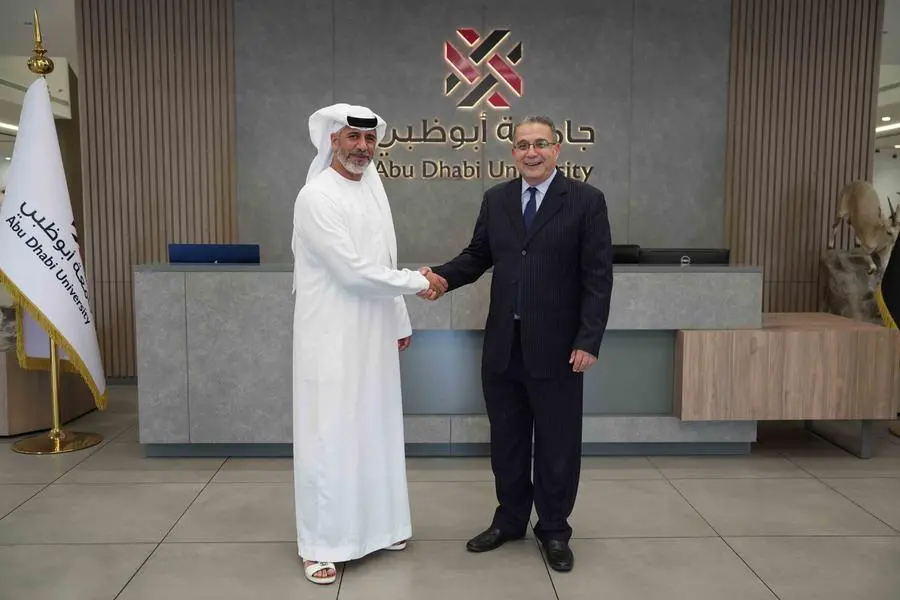 <p>Fahad Al Mheiri, Managing Director of Raytheon Emirates, an RTX business and Prof. Ghassan Aouad, Chancellor of Abu Dhabi University</p>\\n