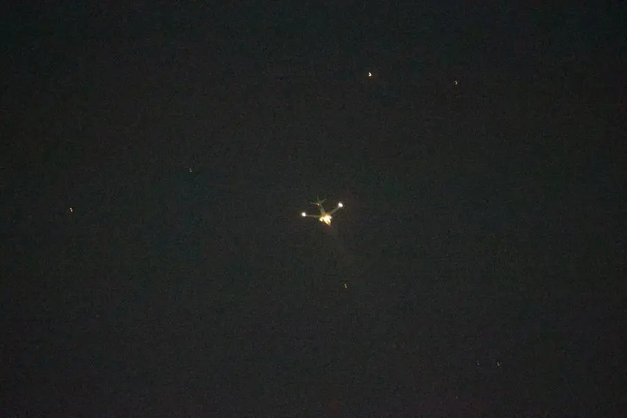 Fire is seen on a FlyDubai airplane after it takes off from Kathmandu airport in Nepal April 24, 2023 in this picture obtained from social media. @SubasTheOne/via REUTERS  THIS IMAGE HAS BEEN SUPPLIED BY A THIRD PARTY. MANDATORY CREDIT. NO RESALES. NO ARCHIVES.