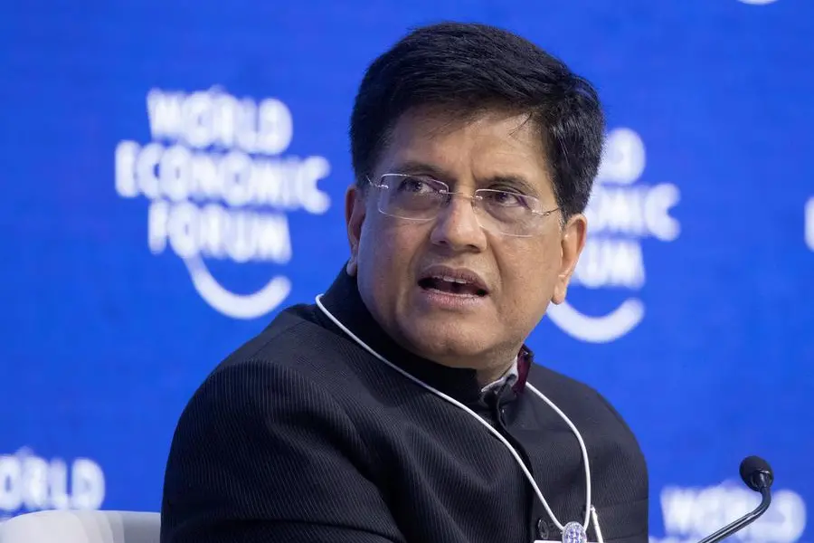 FILE PHOTO: India\\'s Commerce Minister Piyush Goyal takes part at the panel discussion \"Trade: Now what?\" during the World Economic Forum 2022 (WEF) in the Alpine resort of Davos, Switzerland May 25, 2022. REUTERS/Arnd Wiegmann. , Reuters