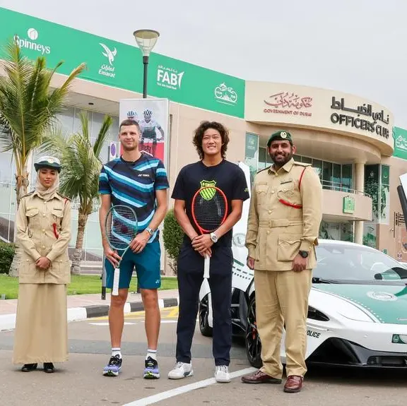 Tennis duo Hurkacz and Zhang explore Dubai Police Officer’s Club's grandeur