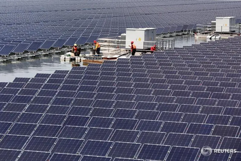 Image used for illustrative purpose Solar panels are seen at a floating solar plant in Huaibei, Anhui province, China April 24, 2018. China Daily CDIC, Reuters , Reuters Images