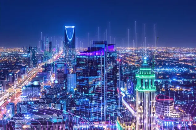 Riyadh Skyline At Night