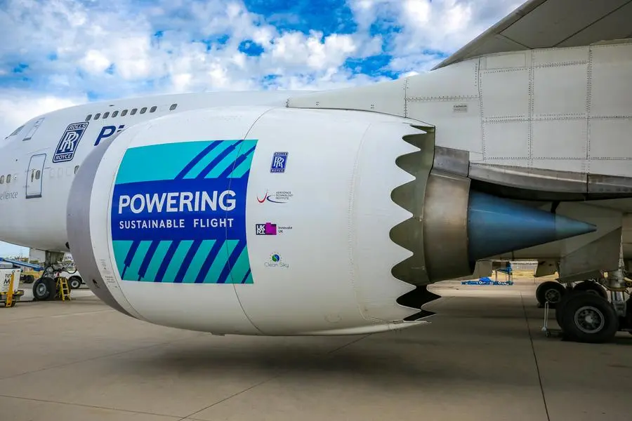 Rolls-Royce ALECSys demonstrator engine on Flying Testbed FTB at Tucson, USA, Pioneering Sustainable, Flight, Boeing 747. Image courtesy: Boeing