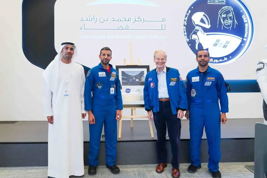 The Mohammed Bin Rashid Space Centre (MBRSC) in partnership with the Museum of the Future hosted Senator Bill Nelson, NASA Administrator, for a session titled \"Space and Beyond. Image courtesy: Mohammed Bin Rashid Space Centre