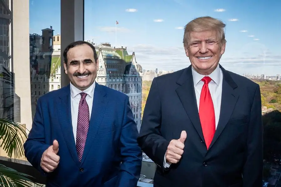 (R-L) Donald Trump and Yousef Al Shelash, Chairman, Dar Al Arkan. Image Courtesy: Dar Al Arkan