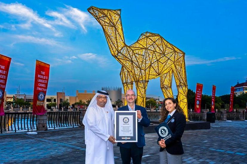 Dubai Parks™ and Resorts unveiled the world’s largest illuminated camel sculpture