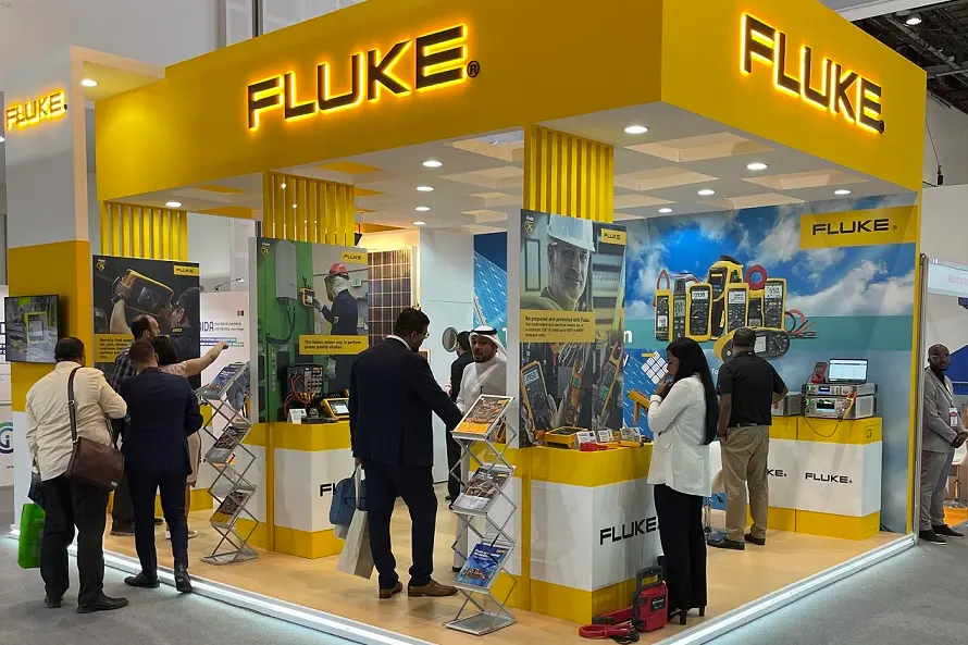 Fluke stall at Middle East at MEE \\u201923. Image Courtesy: Fluke