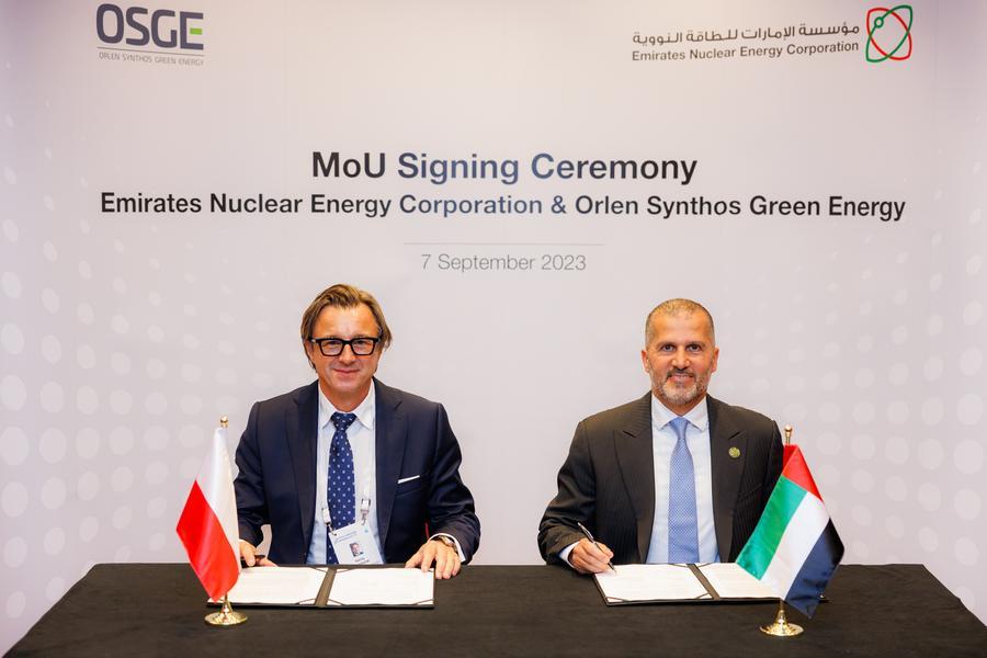 ENEC signs MoU with ORLEN Synthos Green Energy to develop small modular reactors