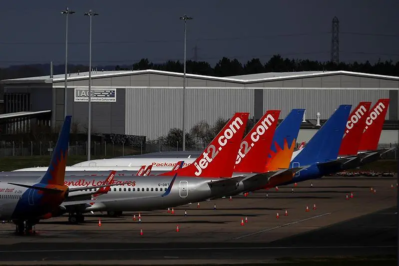 Jet2 planes are seen parked at Birmingham airport as the spread of the coronavirus disease (COVID-19) continues, Birmingham, Britain, March 28, 2020. Phil Noble, Reuters , Reuters Images