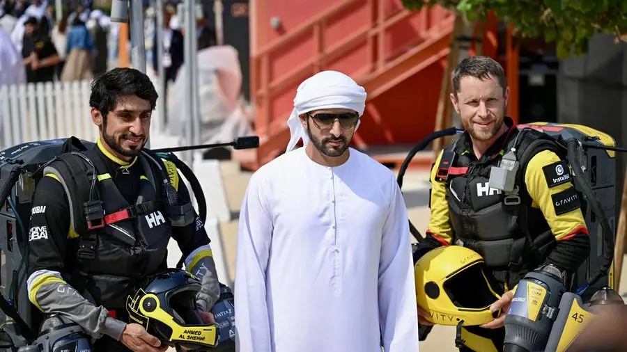 Hamdan bin Mohammed attends trailblazing Dubai Jet Suit Championship