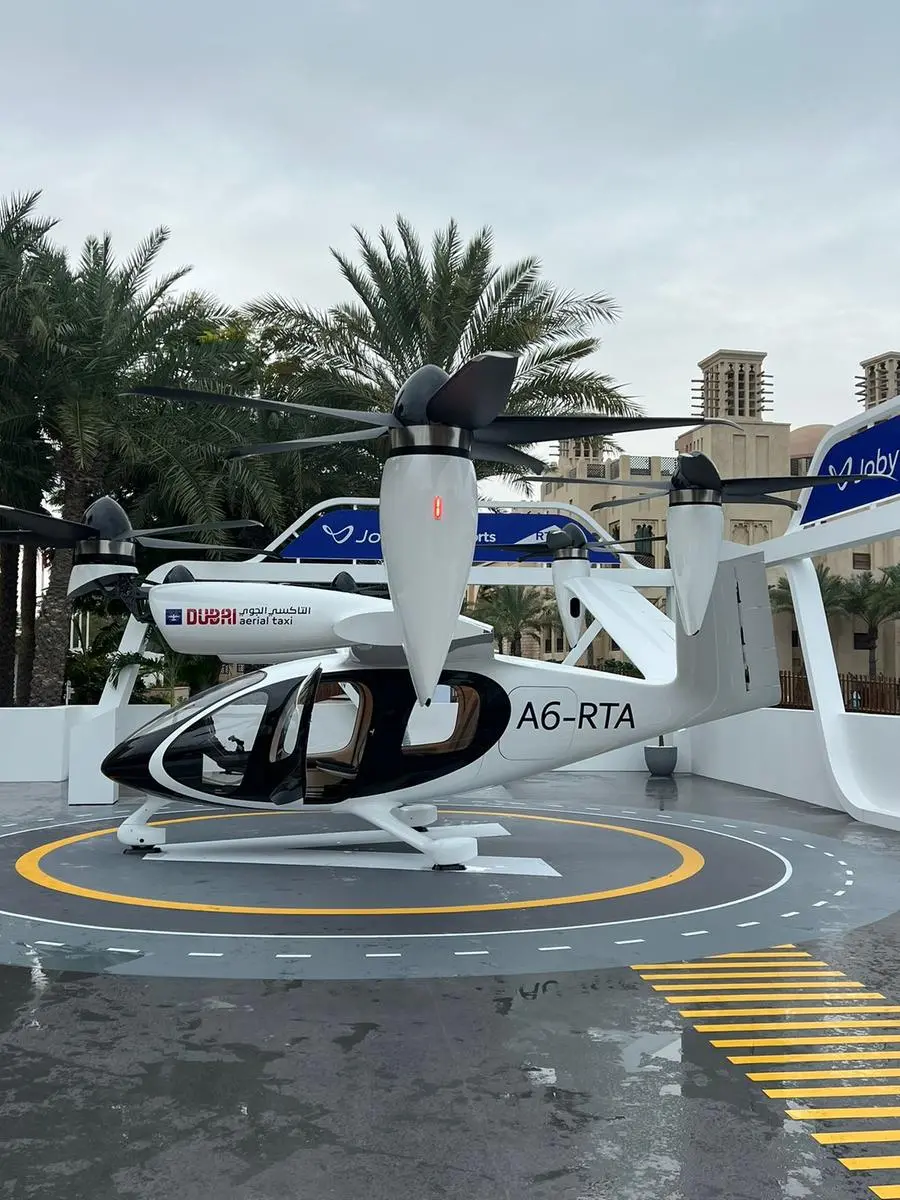 Aerial Taxis developed by Joby Aviation for Dubai RTA. Image courtesy: Seban Scaria